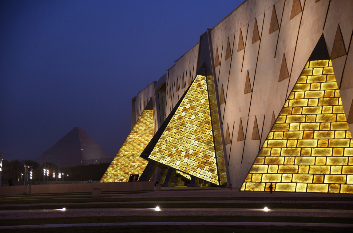 The Grand Egyptian Museum outside