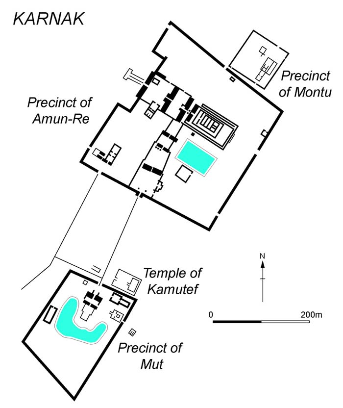 Karnak complex layout