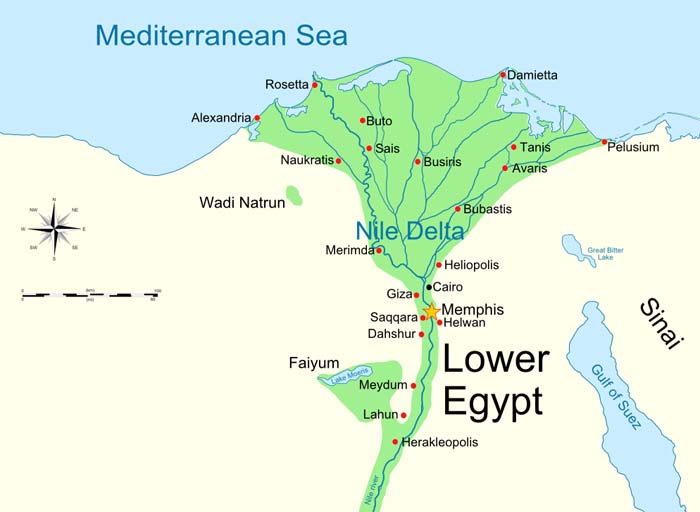 Map of Lower Egypt