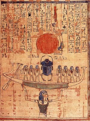 Nun lifting the barque of Ra